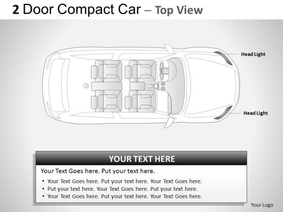 Dramatic 2 Door Gray Car Top PowerPoint Slides And Ppt Diagram Templates
