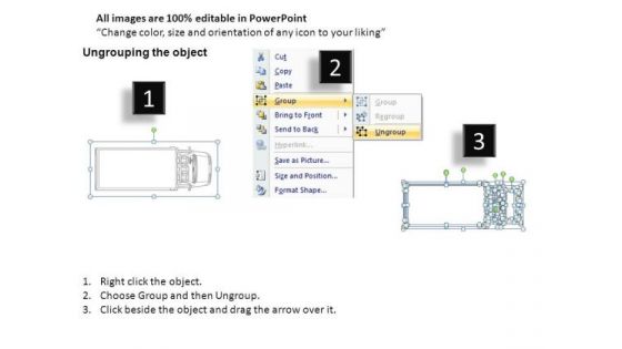 Drawing Blue Truck Top View PowerPoint Slides And Ppt Diagram Templates