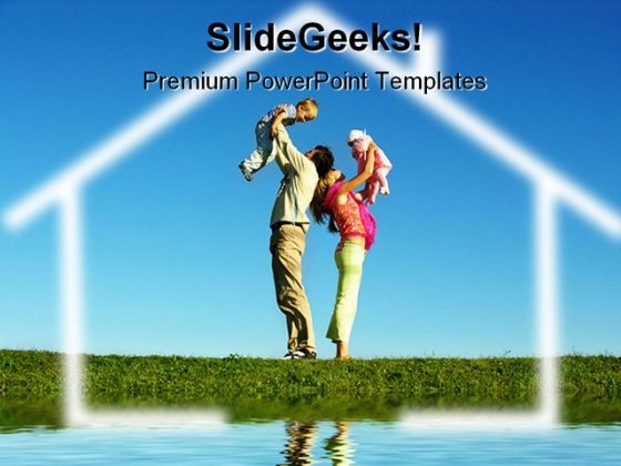 Dream Home01 Family People PowerPoint Template 0810