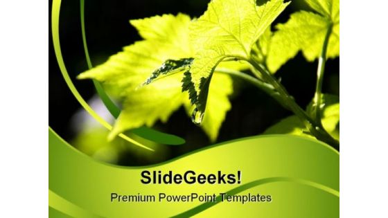 Drop Of Water Falling Nature PowerPoint Themes And PowerPoint Slides 0411