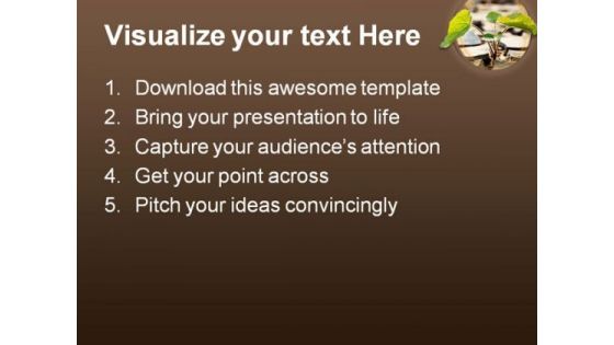 Drought Plant Nature PowerPoint Template 0810