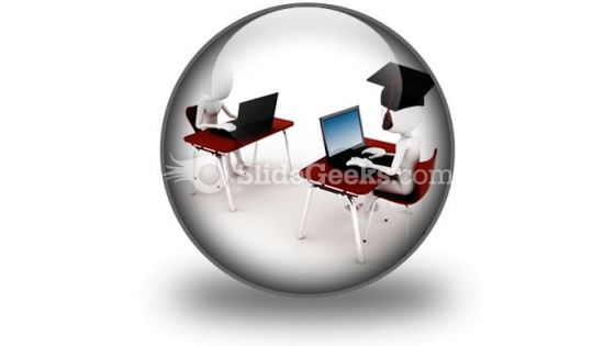 E-learning PowerPoint Icon C