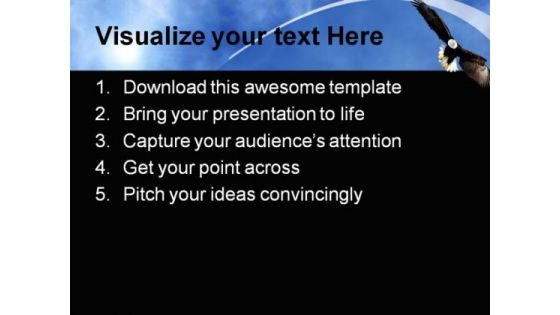 Eagle Clouds America PowerPoint Template 0610