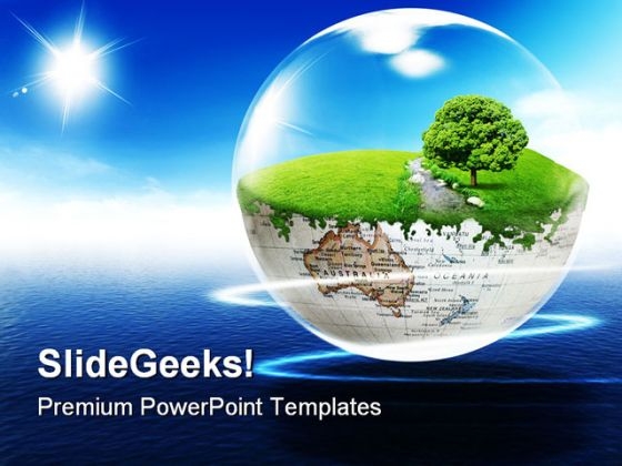 Earth Beauty PowerPoint Template 0610