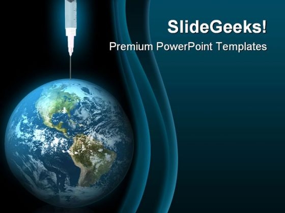 Earth Drug Globe PowerPoint Template 0610