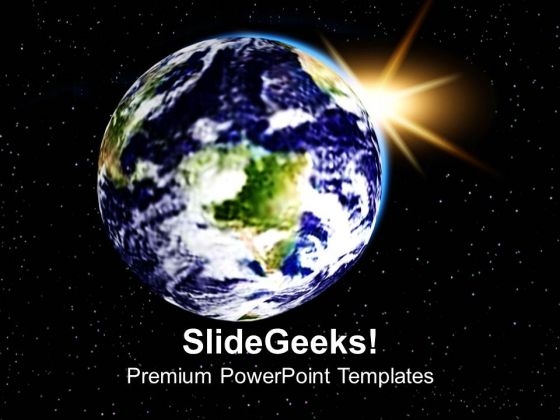 Earth In Universe Geographical PowerPoint Templates And PowerPoint Themes 0812