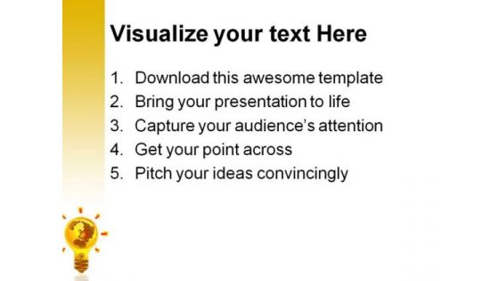 Earth Lamp Business PowerPoint Themes And PowerPoint Slides 0211