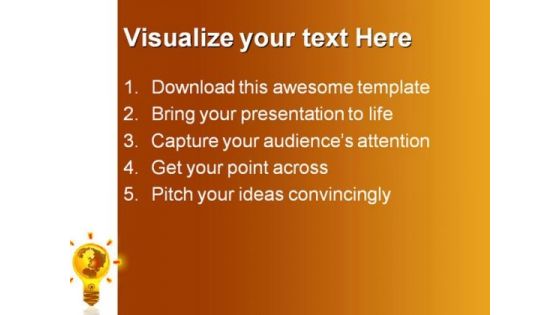 Earth Lamp Business PowerPoint Themes And PowerPoint Slides 0211