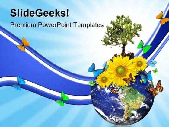 Earth With Healthy Nature Geographical PowerPoint Templates And PowerPoint Backgrounds 0611