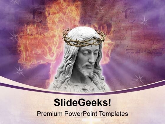 Easter Crown Of Thorns Jesus PowerPoint Templates Ppt Backgrounds For Slides 0414
