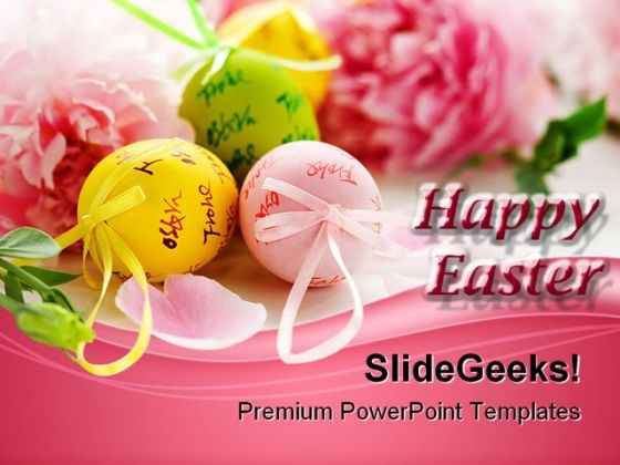 Easter Eggs And Spring Flowers Festival PowerPoint Themes And PowerPoint Slides 0311