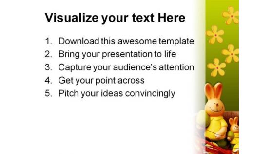 Easter Eggs Food PowerPoint Template 0810