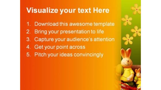 Easter Eggs Food PowerPoint Template 0810