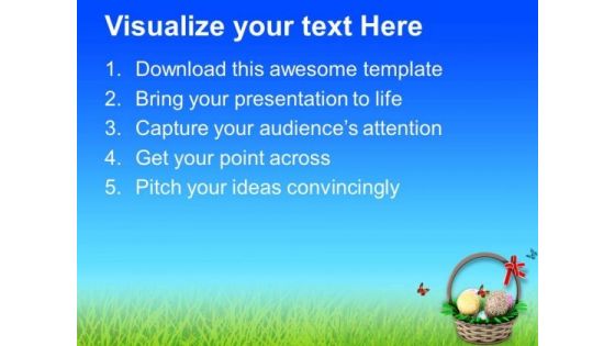 Easter Eggs In Basket Holidays PowerPoint Templates Ppt Backgrounds For Slides 0313