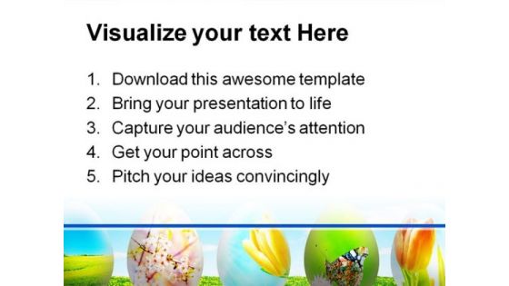 Easter Eggs Nature PowerPoint Template 0610