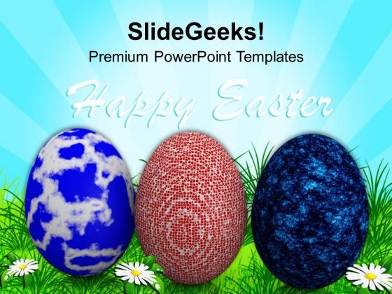 Easter Multicolored Eggs With Bright Theme PowerPoint Templates Ppt Backgrounds For Slides 0313