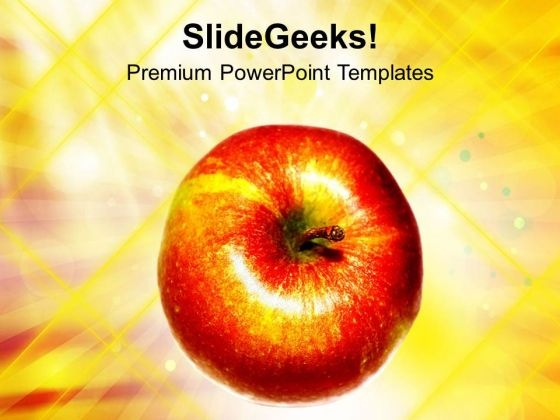 Eat An Apple A Day And Be Healthy PowerPoint Templates Ppt Backgrounds For Slides 0613