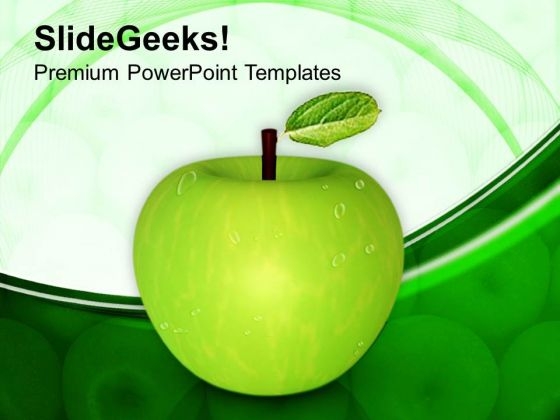 Eat An Apple And Be Healthy PowerPoint Templates Ppt Backgrounds For Slides 0413