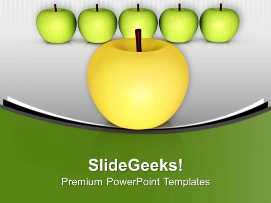 Eat Apples And Become Healthy PowerPoint Templates Ppt Backgrounds For Slides 0513