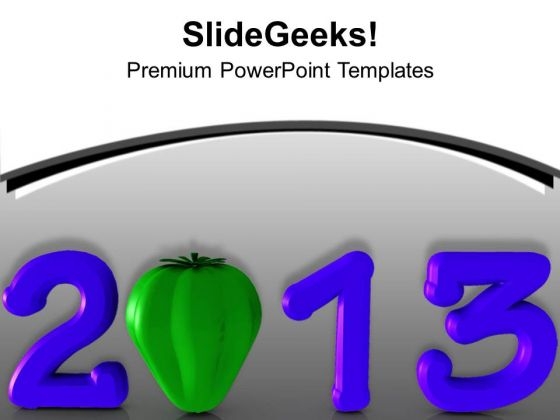 Eat Vegetable This New Year PowerPoint Templates Ppt Backgrounds For Slides 0513