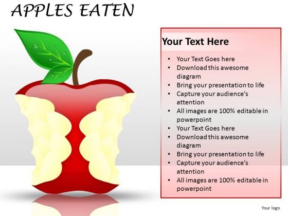 Eaten Apple Fruits PowerPoint Image Graphics Slides