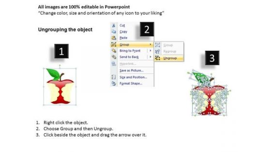 Eaten Apple Fruits PowerPoint Image Graphics Slides