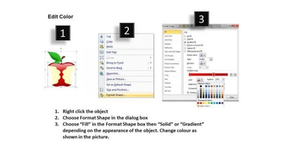 Eaten Apple Fruits PowerPoint Image Graphics Slides