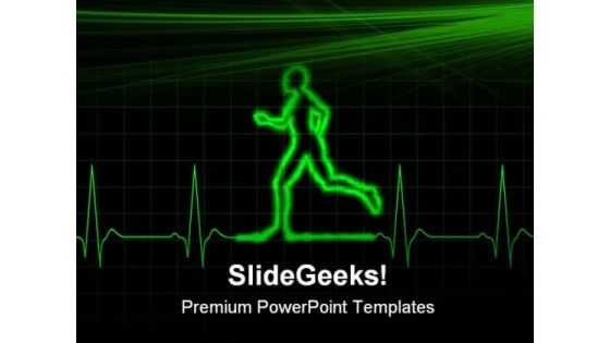 Ecg Runner Health PowerPoint Templates And PowerPoint Backgrounds 0611