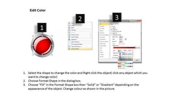 Edit 3 Stage Process Flow With Round Boxes PowerPoint Slides And Ppt Diagram Templates