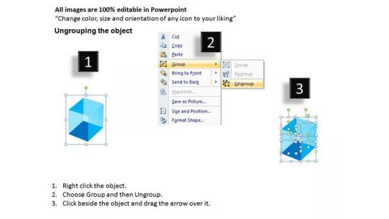 Editable 3d Cube Standing In Semicircle PowerPoint Slides And Ppt Diagram Templates