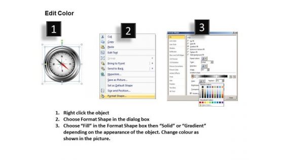 Editable Compass PowerPoint Slides And Clipart Graphics