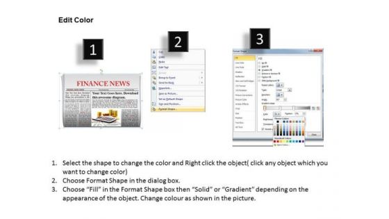 Editable Headlines Newspaper Layouts PowerPoint Slides Ppt Templates