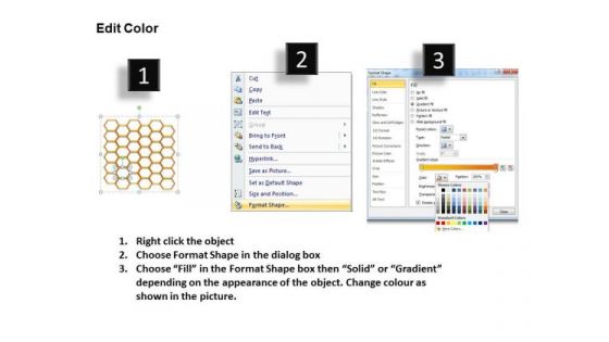 Editable Hexagon Combs PowerPoint Download Ppt Slides