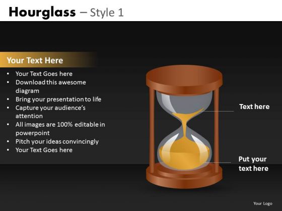 Editable Hourglass Deadline PowerPoint Slides