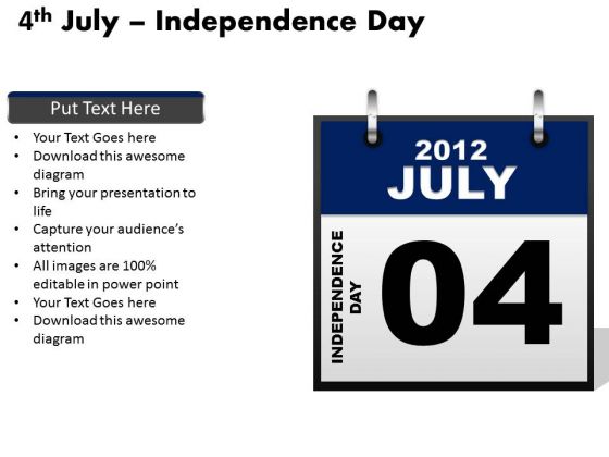 Editable Independence Day July 4th PowerPoint Templates