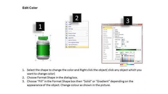 Editable Medical Bottles PowerPoint Template Medicines Ppt Slide