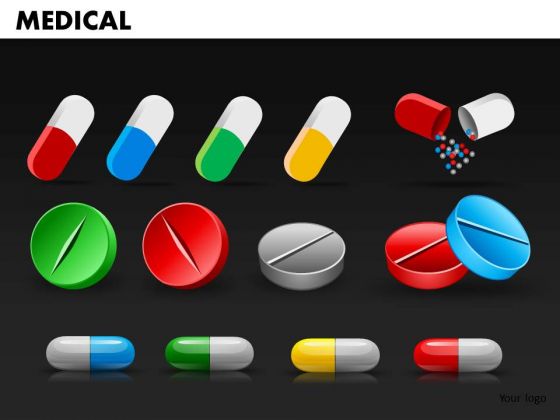 Editable Medical Pills PowerPoint Slides And Medicines Ppt Templates