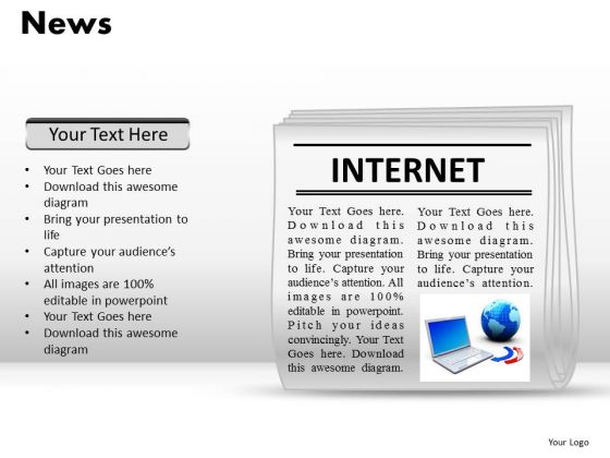 Editable Newspaper Layout PowerPoint Slides Ppt Templates