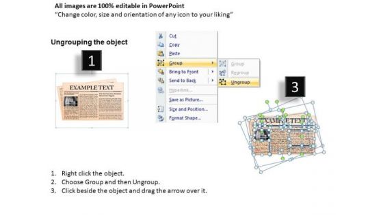 Editable Newspaper Layouts PowerPoint Clipart And Slides Graphics