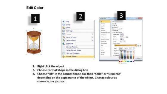 Editable PowerPoint Image Slides With Hourglasses