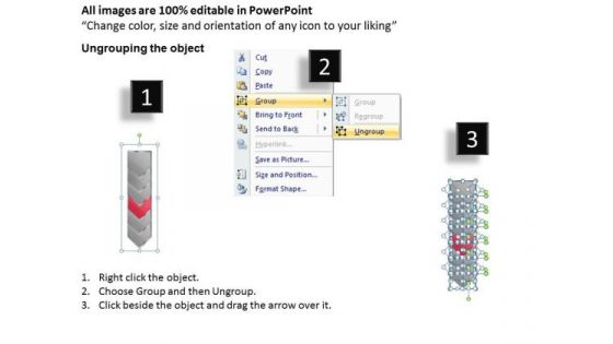 Editable Ppt Template Vertical Stages Illustrated Through Arrow 5 Image