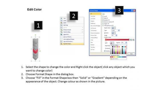 Editable Ppt Template Vertical Stages Illustrated Through Arrow 5 Image