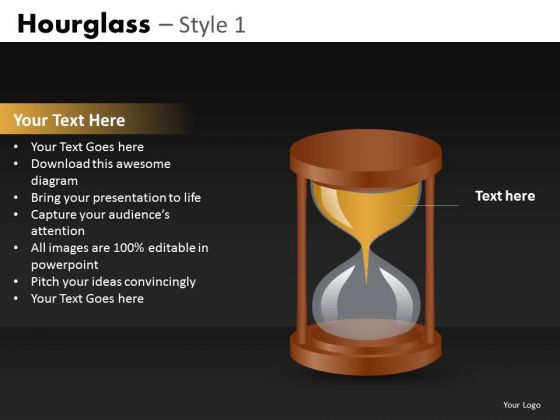 Editable Text Hourglass PowerPoint Slides Download