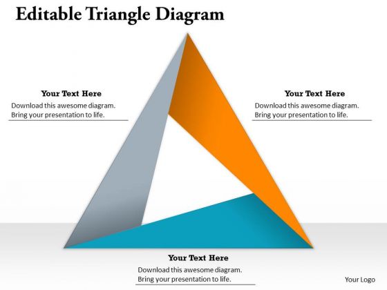 Editable Triangle Diagram PowerPoint Presentation Template