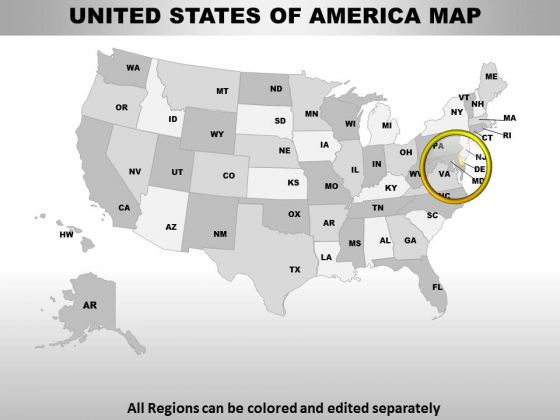 Editable Usa Delaware State PowerPoint Maps