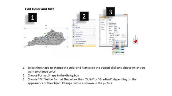 Editable Usa Kentucky State PowerPoint Maps