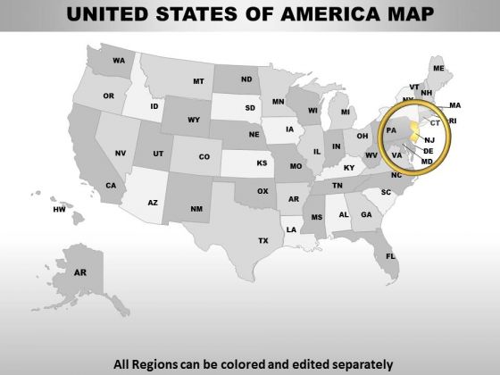 Editable Usa New Jersey State PowerPoint Maps