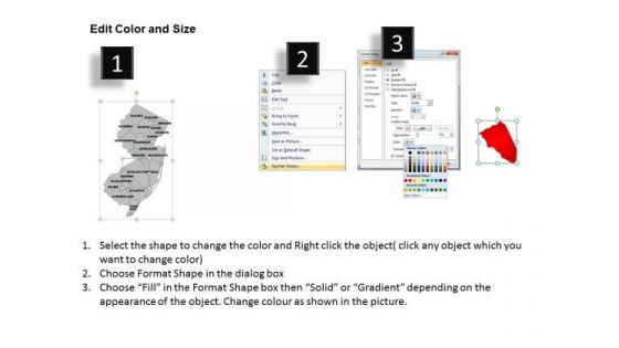 Editable Usa New Jersey State PowerPoint Maps