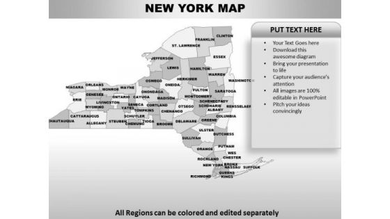 Editable Usa New York State PowerPoint Maps