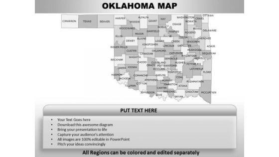 Editable Usa Oklahoma State PowerPoint Maps